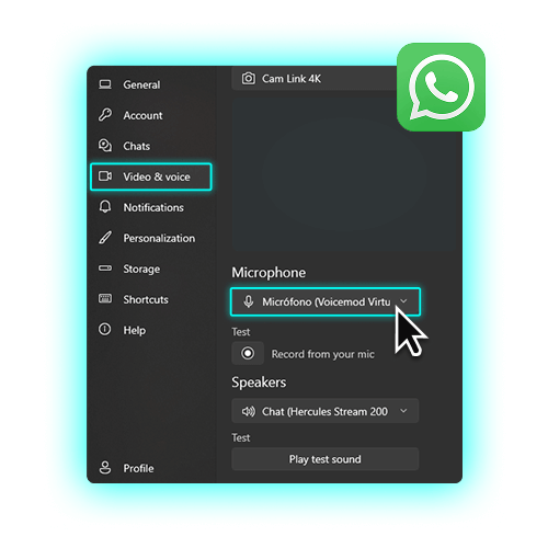 voicemod & whatsapp
