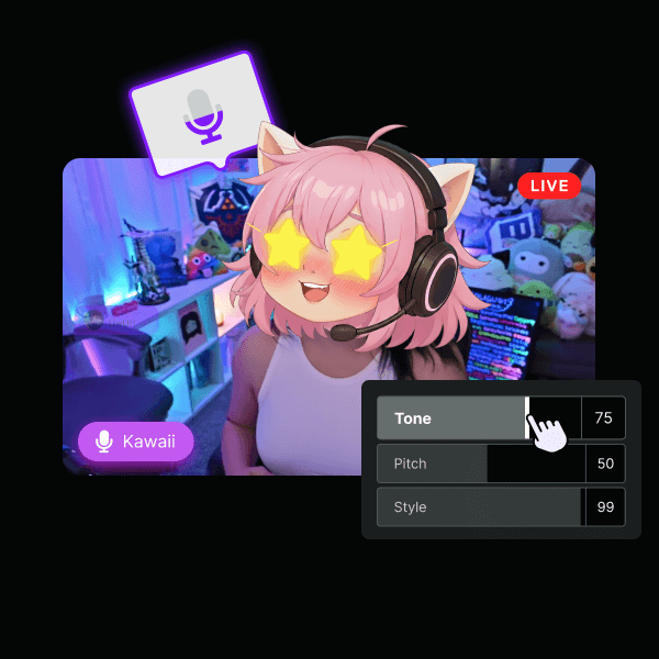 AI voice changer with voicemod