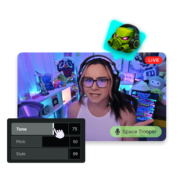 AI voice changer with voicemod