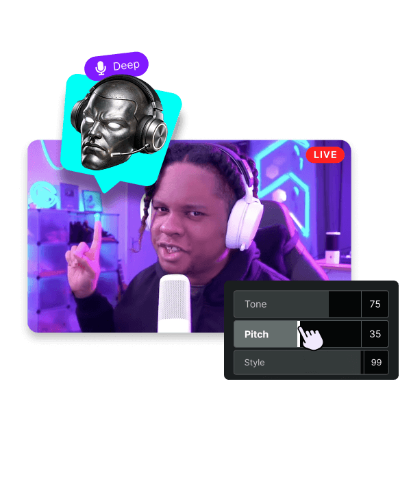 Deep voice Changer & Soundboard with Voicemod