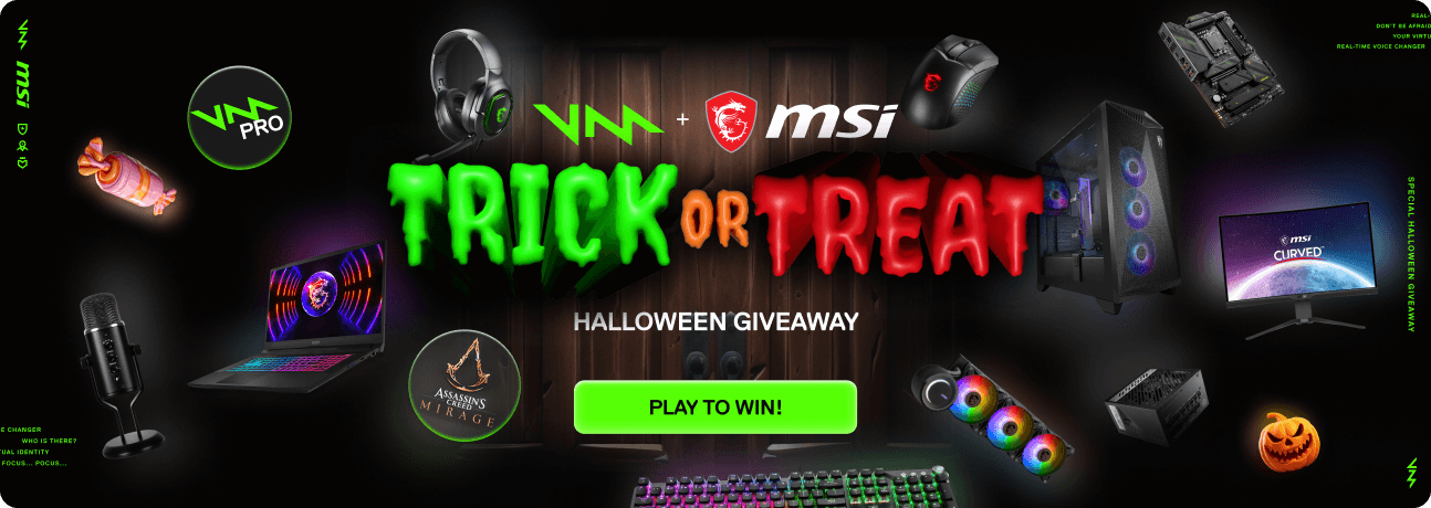Trick or Treat Voicemod x MSI